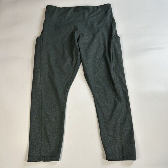 Athleta Leggings Womens 1X Ultimate Stash Pocket Tight Green Athletisure Flaw - Picture 1 of 12